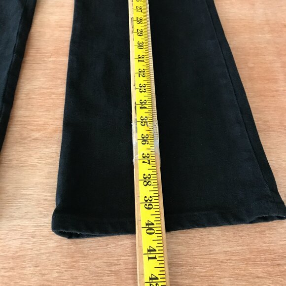 Lauren Ralph Lauren Jeans Women 14 Black Floral Textured High Rise Stretch 18163 - Picture 6 of 13